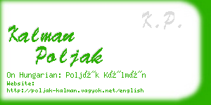 kalman poljak business card